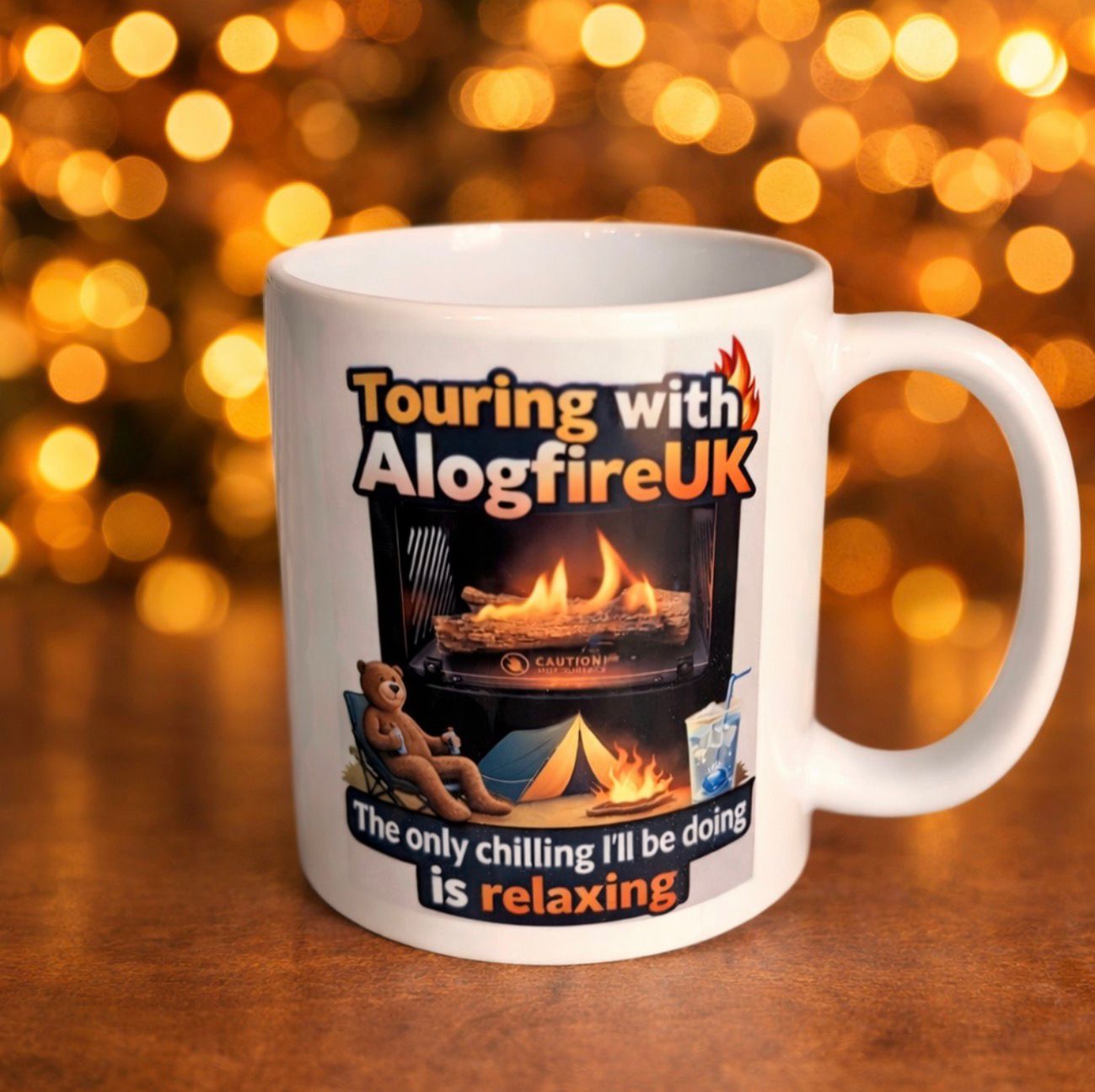 Alogfire Logo Mug - Campfire Bear